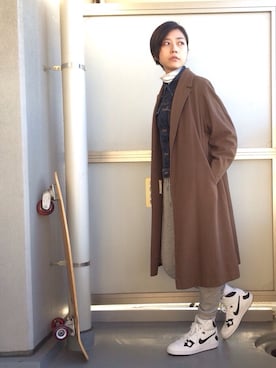 「Gジャン×アウター」｜asakaさん（レディース・165cm）の冬コーディネート