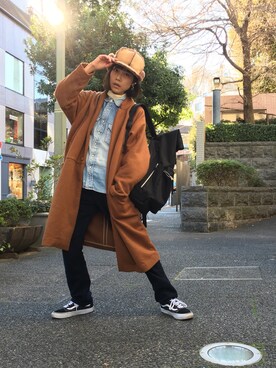 「PARADOX（パラドックス）のアイテム（ジャケット/アウター）」を使った、asakaさん（レディース・165cm）の冬コーディネート