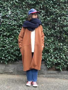 「PARADOX（パラドックス）のアイテム（ジャケット/アウター）」を使った、asakaさん（レディース・165cm）の冬コーディネート