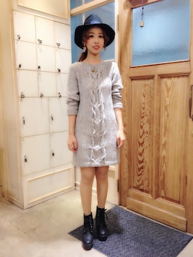 「TOPSHOP（トップショップ）のアイテム」を使った、uuuuuさん（レディース・164cm）の冬コーディネート