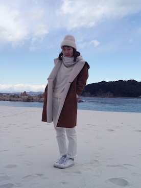 「アイテム（ムートンコート）」を使った、nadamiiさん（レディース・164cm・20代）の冬コーディネート