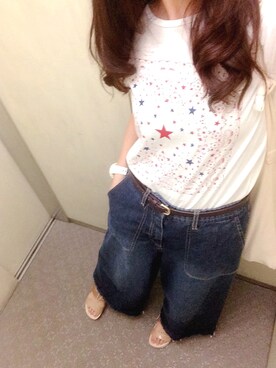 「切りっぱなし」｜「アイテム（サンダル）」を使った、a i n aさん（レディース・164cm）の夏コーディネート