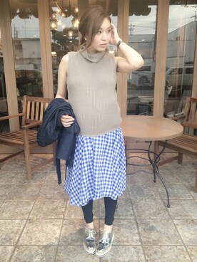 「LECIELBLEU」｜「アイテム（その他シューズ）」を使った、Ahh♡さん（レディース・157cm）の春コーディネート