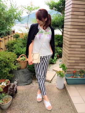 「Chesty（チェスティー）のアイテム（パンツ）」を使った、Ahh♡さん（レディース・157cm）の夏コーディネート