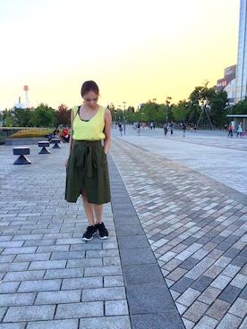 「MSGM（エムエスジーエム）のアイテム（スカート）」を使った、Ahh♡さん（レディース・157cm）の夏コーディネート