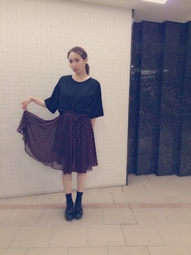 「AMERI」｜「アイテム（その他シューズ）」を使った、Ahh♡さん（レディース・157cm）の秋コーディネート