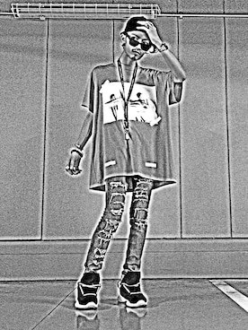 「RickOwens×adidas」｜「アイテム（アクセサリー）」を使った、ANOTHER-Jさん（メンズ・175cm）の秋コーディネート