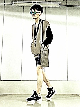 「RickOwens×adidas」｜「アイテム（アクセサリー）」を使った、ANOTHER-Jさん（メンズ・175cm）の秋コーディネート