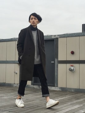 「ミニマル」｜「アイテム（その他アウター）」を使った、ANOTHER-Jさん（メンズ・175cm）の冬コーディネート