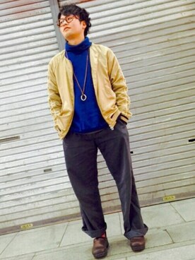 「MM6 Maison Margiela（ｴﾑｴﾑｼｯｸｽ ﾒｿﾞﾝ ﾏﾙｼﾞｪﾗ）のアイテム（スラックス）」を使った、Naoki Okutaniさん（メンズ・168cm）の冬コーディネート