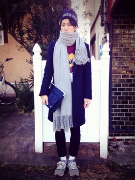 「JOHN LAWRENCE SULLIVAN（ジョンローレンスサリバン）のアイテム（その他アウター）」を使った、izさん（メンズ・177cm）の冬コーディネート
