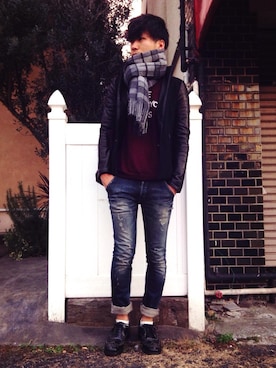 izさん（メンズ・177cm）の冬コーディネート