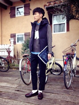 izさん（メンズ・177cm）の春コーディネート