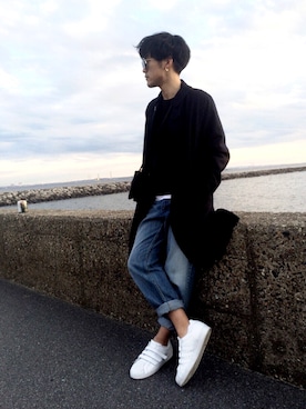 「soe（ソーイ）のアイテム（その他パンツ）」を使った、izさん（メンズ・177cm）の冬コーディネート