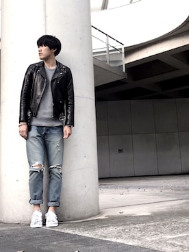 「rag & bone（ラグアンドボーン）のアイテム（トップス）」を使った、izさん（メンズ・177cm）の春コーディネート
