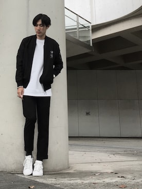「ART COMES FIRST（アートカムズファースト）のアイテム（ジャージ）」を使った、izさん（メンズ・177cm）の秋コーディネート