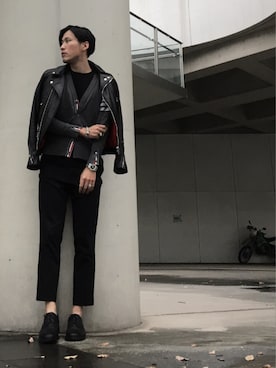 「soe（ソーイ）のアイテム（チノパンツ）」を使った、izさん（メンズ・177cm）の秋コーディネート