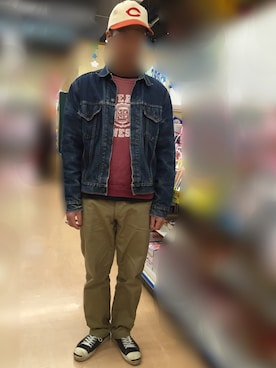 「キャンバスシューズ」｜「アイテム（ジャケット/アウター）」を使った、たろささん（メンズ・170cm）の冬コーディネート