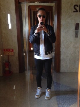 「GIUSEPPE ZANOTTI DESIGN（ジュゼッペザノッティデザイン）のアイテム（ブーツ）」を使った、Chang chih hungさん（メンズ・176cm）の秋コーディネート