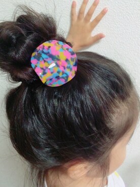 「チャイハネ（チャイハネ）のアイテム（ヘアアクセサリー）」を使った、Na☺︎☺︎☺︎さん（キッズ・100cm）の秋コーディネート