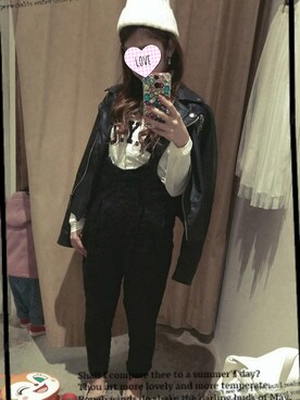 「パールアクセ」｜「アイテム（ニットキャップ/ビーニー）」を使った、Ri--nyaさん（レディース・149cm）の春コーディネート