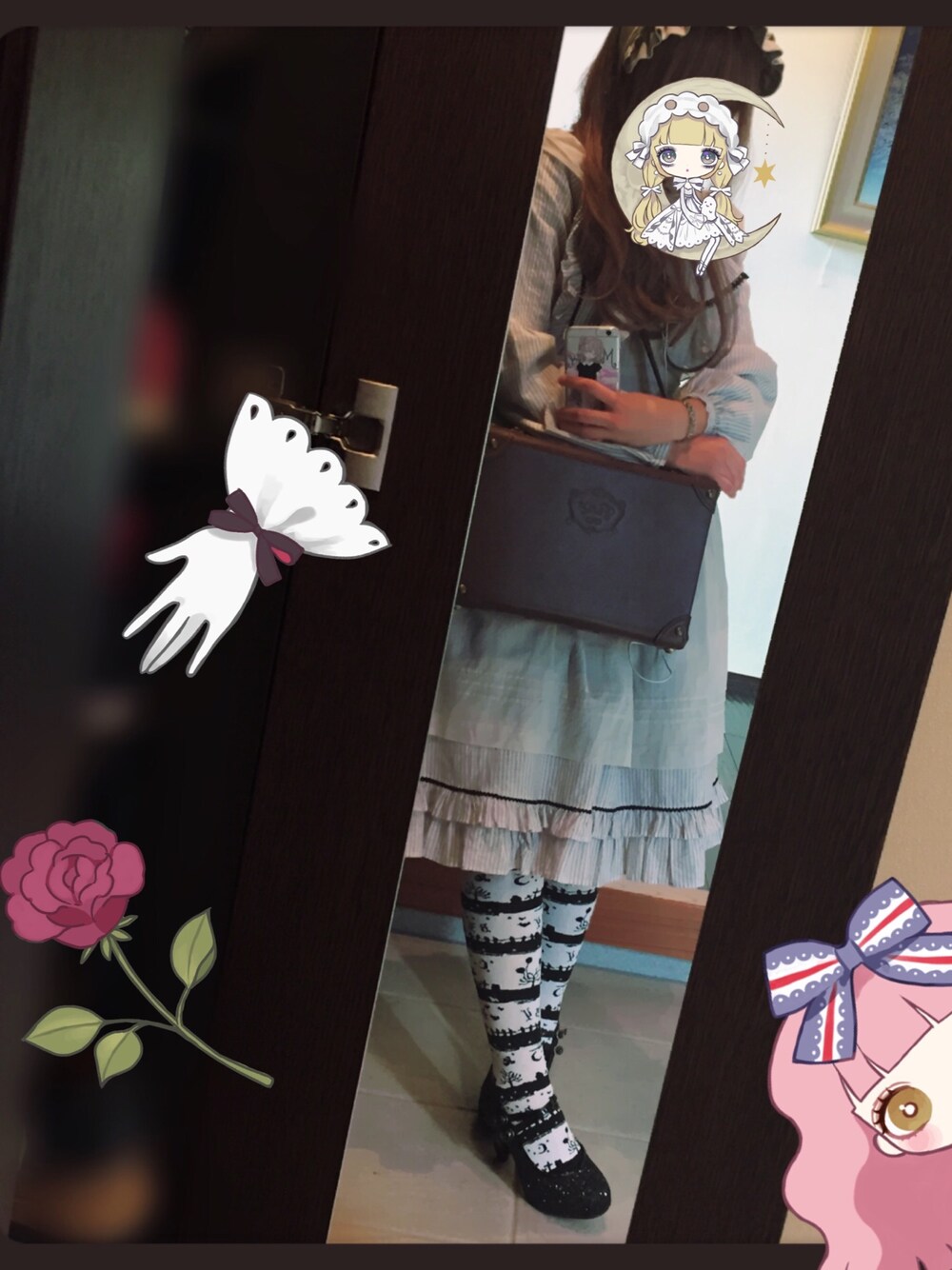 「ロリィタ」｜「F i.n.tのアイテム（バッグ、ブラウン系）」を使った、あ りささん（レディース・156cm）の秋コーディネートの1枚目の写真
