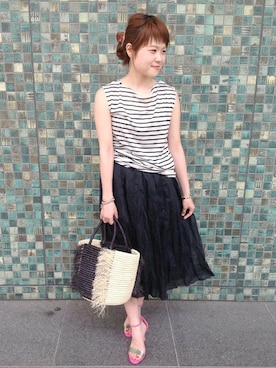 「journal standard L'essage（ジャーナルスタンダードレサージュ）のアイテム」を使った、Iさん（レディース・160cm）の夏コーディネート