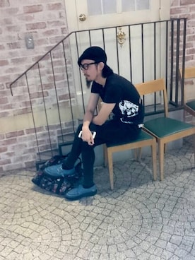 「ROBOTのアイテム」を使った、下痢便太郎時貞さん（メンズ・175cm）の春コーディネート