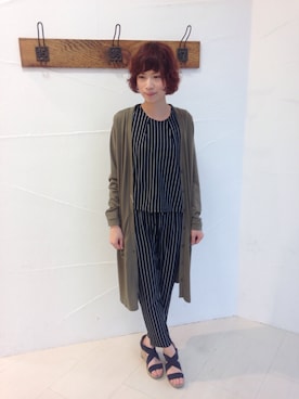「RAY CASSIN（レイカズン）のアイテム（つなぎ/オールインワン）」を使った、sayabeeさん（レディース・162cm）の夏コーディネート