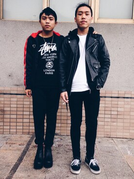 「アイテム（ジャージ）」を使った、Dylanさん（メンズ・163cm・10代）の春コーディネート