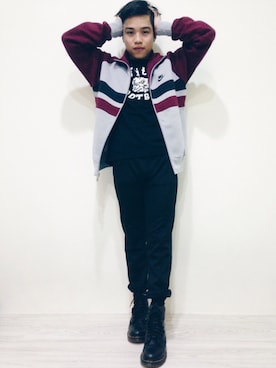 「しまむら（シマムラ）のアイテム（チノパンツ）」を使った、Dylanさん（メンズ・163cm）の春コーディネート