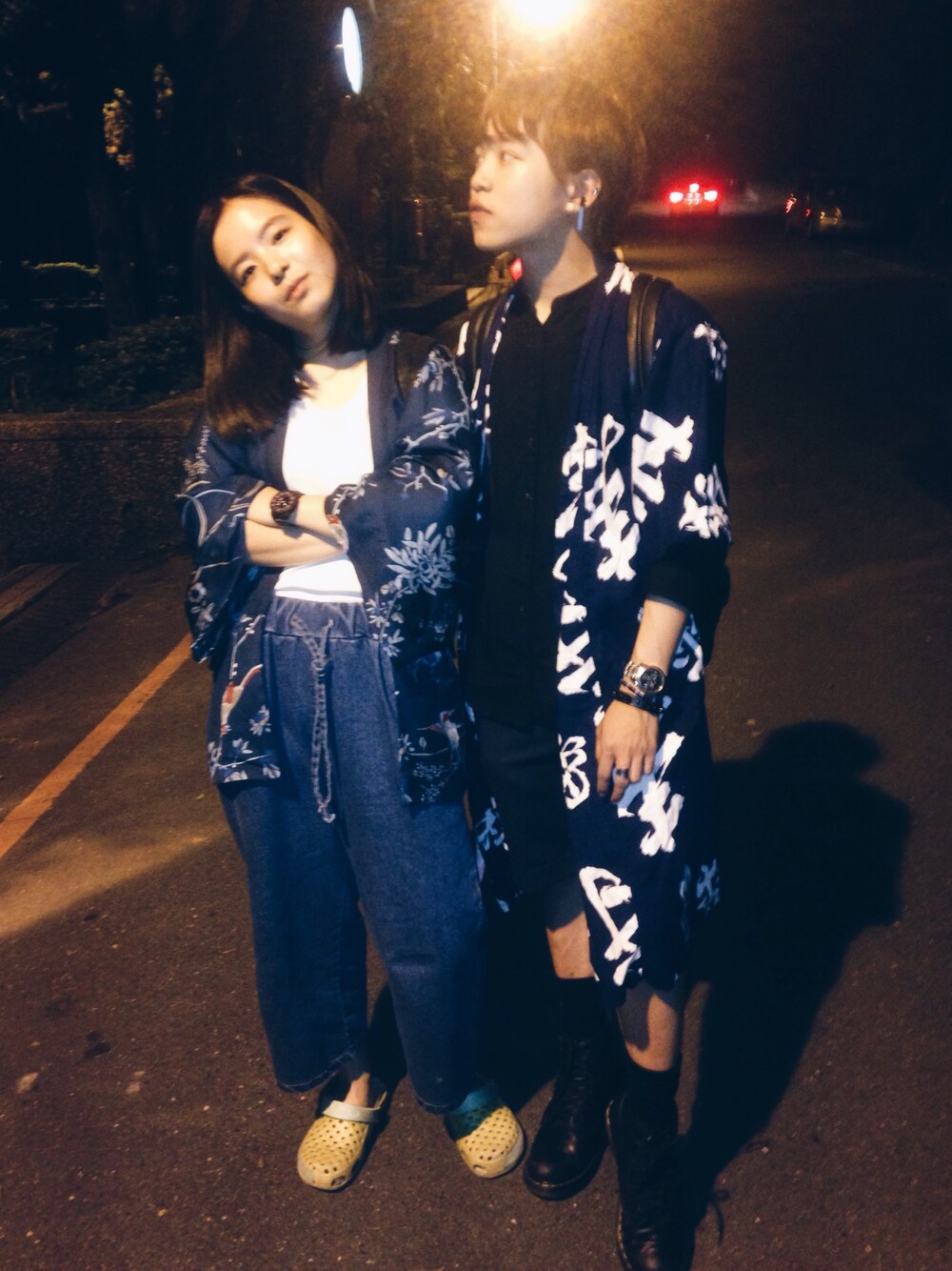 「和服、浴衣」｜「VINTAGEのアイテム（カーディガン/ボレロ、ブルー系）」を使った、Dylanさん（メンズ・163cm）の春コーディネートの1枚目の写真