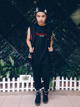 「アイテム（ジャージ）」を使った、Dylanさん（メンズ・163cm・10代）の夏コーディネート