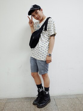 「New Balance」｜「アイテム（ブーツ）」を使った、Dylanさん（メンズ・163cm）の春コーディネート