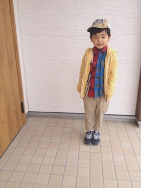 「アイテム（パーカー）」を使った、kotakoma☁︎さん（キッズ・110cm）の秋コーディネート
