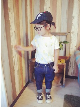 「OIL（オイル）のアイテム」を使った、mcmong.さん（キッズ・110cm）の夏コーディネート