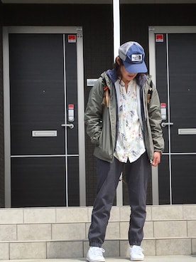 「ノースフェイス」｜「アイテム（福袋/福箱）」を使った、Chi☆さん（レディース・164cm）の春コーディネート