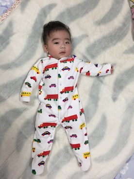 「marimekko（マリメッコ）のアイテム（サロペット/オーバーオール）」を使った、nagiさん（キッズ・60cm）の秋コーディネート