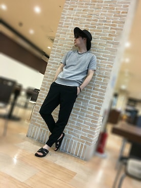 「ペット」｜「アイテム（その他）」を使った、新☆山さん（メンズ・182cm）の夏コーディネート