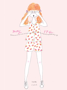 「ZARA KIDSのアイテム（その他）」を使った、fumikaさん（レディース・150cm）の春コーディネート