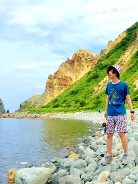 「ボヘミアンズ」｜「アイテム（アナログ腕時計）」を使った、ゆーまさん（メンズ・170cm）の夏コーディネート