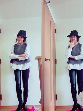 「asos（エイソス）のアイテム」を使った、Asami Shigetaさん（レディース・158cm）の冬コーディネート