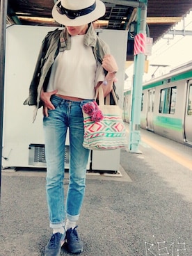 「fifth（フィフス）のアイテム」を使った、Asami Shigetaさん（レディース・158cm）の春コーディネート