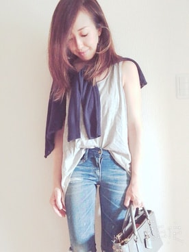 「wonder（ワンダー）のアイテム」を使った、Asami Shigetaさん（レディース・158cm）の夏コーディネート