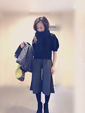 Asami Shigetaさん（レディース・158cm）の冬コーディネート