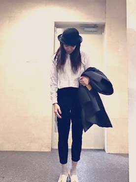 「tocco（トッコ）のアイテム（パンツ）」を使った、Asami Shigetaさん（レディース・158cm）の冬コーディネート