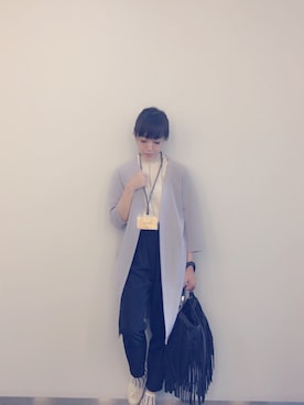 「H&M（エイチ・アンド・エム）のアイテム（ショルダーバッグ）」を使った、Asami Shigetaさん（レディース・158cm）の春コーディネート