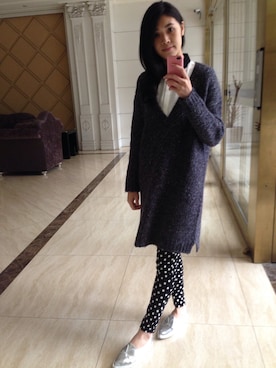 「LOVFEE（ラッフィ）のアイテム」を使った、小嫻Mayumiさん（メンズ・168cm）の冬コーディネート