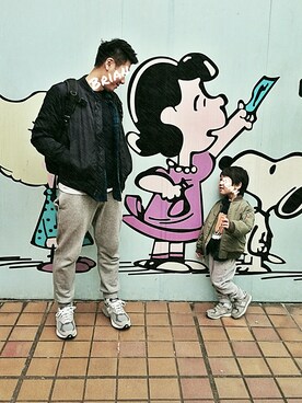 「Gregory」｜「アイテム（ミリタリージャケット）」を使った、Seanさん（キッズ・100cm）の冬コーディネート