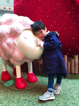 「UNIQLO（ユニクロ）のアイテム（ピーコート）」を使った、Seanさん（キッズ・100cm）の春コーディネート